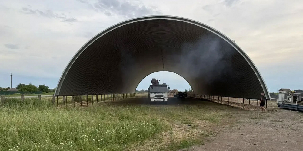 Монтаж купола в Кантемировском р-не Воронежской обл.