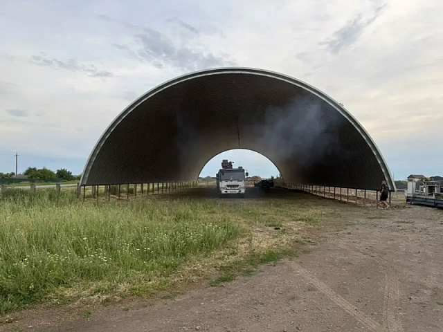 Монтаж купола в Кантемировском р-не Воронежской обл.